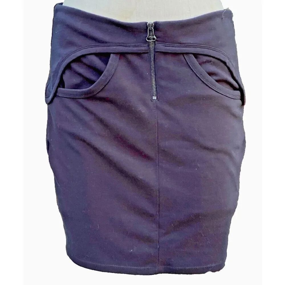 T By Alexander Wang Black Jersey Skirt Women's Size L